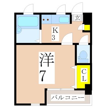 間取図 鹿児島市電１系統/涙橋駅 徒歩6分 5階 築23年