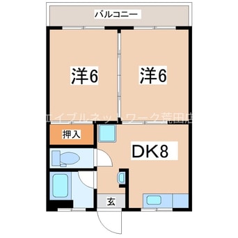 間取図 鹿児島市電２系統/唐湊駅 徒歩27分 1階 築45年