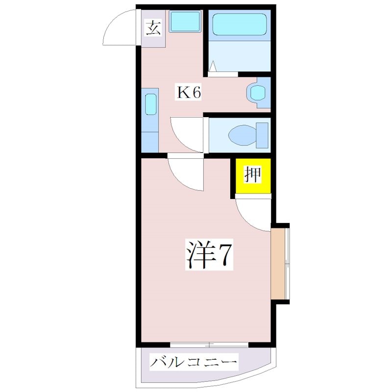 間取り図 指宿枕崎線/慈眼寺駅 徒歩19分 1階 築26年
