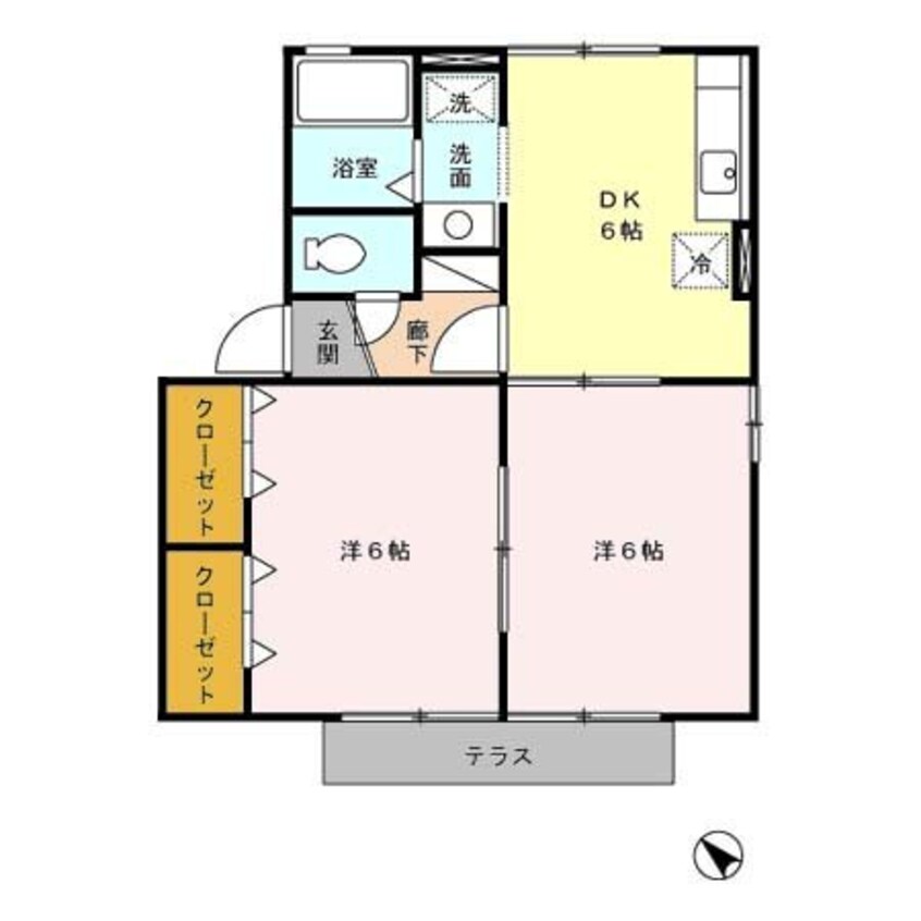 間取図 指宿枕崎線/谷山駅 徒歩37分 1階 築20年