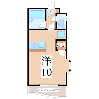 間取図 指宿枕崎線/宇宿駅 徒歩25分 3階 築36年