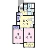 指宿枕崎線/二月田駅 徒歩25分 1階 築10年 2DKの間取り