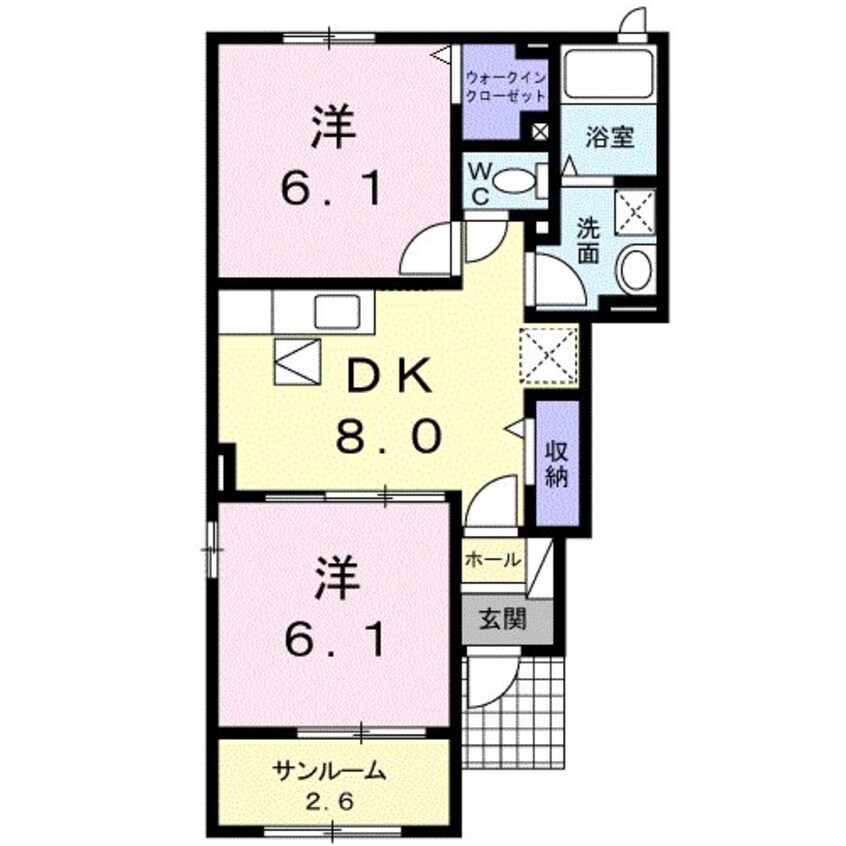 間取図 指宿枕崎線/瀬々串駅 徒歩29分 1階 築6年