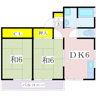 間取図 指宿枕崎線/谷山駅 徒歩40分 1階 築29年