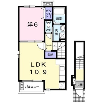 間取図 指宿枕崎線/谷山駅 バス12分山田下下車:停歩2分 2階 築13年