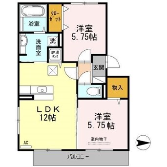 間取図 指宿枕崎線/慈眼寺駅 徒歩13分 1階 築13年