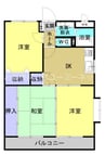 1階 築28年 3DKの間取り