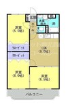 指宿枕崎線/慈眼寺駅 徒歩14分 3階 築28年 3LDKの間取り
