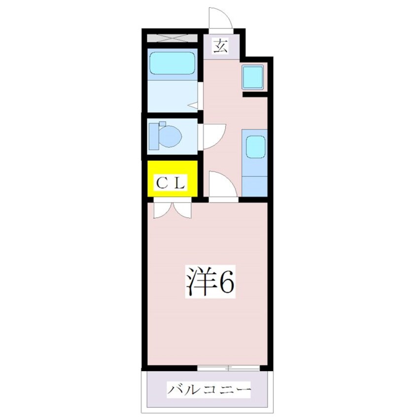 間取図 指宿枕崎線/谷山駅 徒歩5分 6階 築28年