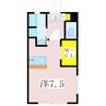 鹿児島市電１系統/上塩屋駅 徒歩7分 4階 築3年 1Rの間取り