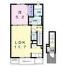 鹿児島本線/広木駅 徒歩31分 2階 築7年 1LDKの間取り