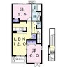 指宿枕崎線/五位野駅 徒歩14分 2階 築18年 2LDKの間取り
