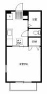 指宿枕崎線/谷山駅 徒歩40分 2階 築28年 1Kの間取り