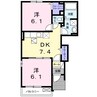 指宿枕崎線/谷山駅 徒歩39分 1階 築14年 2DKの間取り