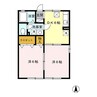 指宿枕崎線/谷山駅 徒歩14分 1階 築20年 2DKの間取り