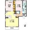 指宿枕崎線/谷山駅 徒歩39分 1階 築13年 2LDKの間取り