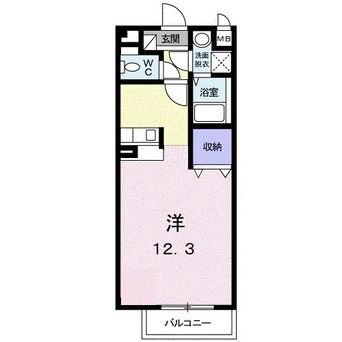 間取図 指宿枕崎線/坂之上駅 徒歩12分 1階 築23年