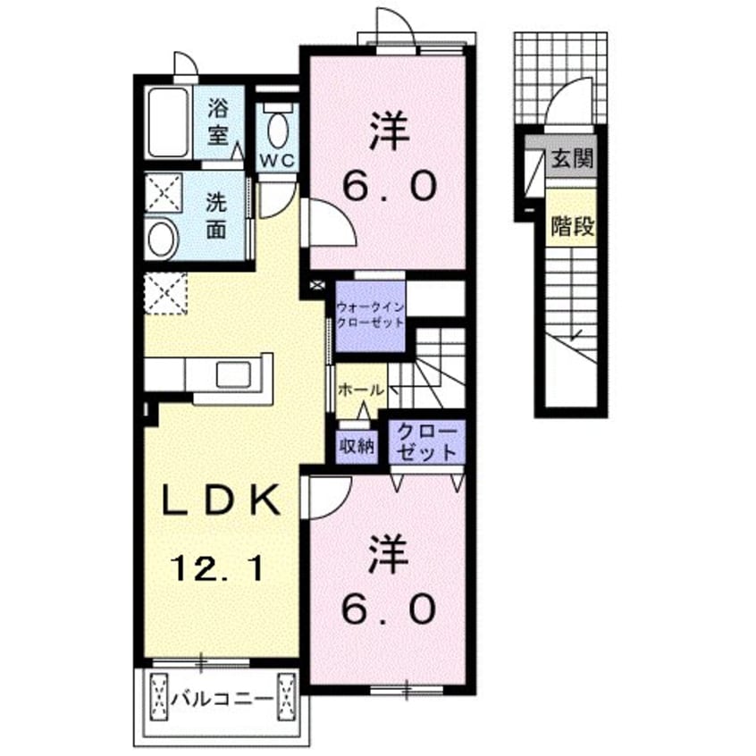 間取図 阿多線/阿多麓 2階 築9年