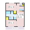 指宿枕崎線/慈眼寺駅 徒歩6分 1階 築14年 2LDKの間取り