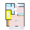 鹿児島市電１系統/上塩屋駅 徒歩7分 3階 築18年 1Kの間取り