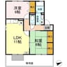 1階 築24年 2LDKの間取り