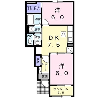 間取図 指宿枕崎線/谷山駅 徒歩34分 1階 築10年