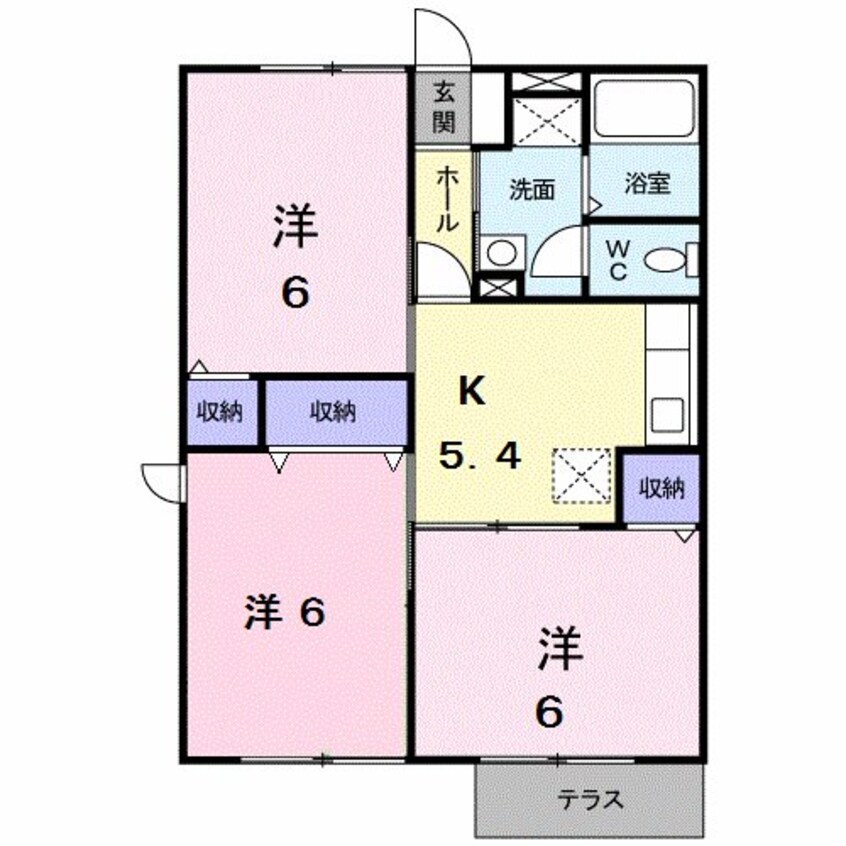 間取図 指宿枕崎線/坂之上駅 徒歩16分 1階 築25年