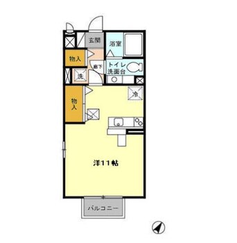 間取図 18-1番線大学院線/桜ヶ丘東小学校前 2階 築20年