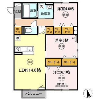 間取図 指宿枕崎線/指宿駅 徒歩23分 1階 築3年