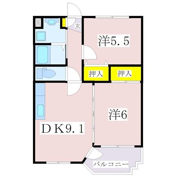 間取図 指宿枕崎線/坂之上駅 徒歩15分 3階 築27年