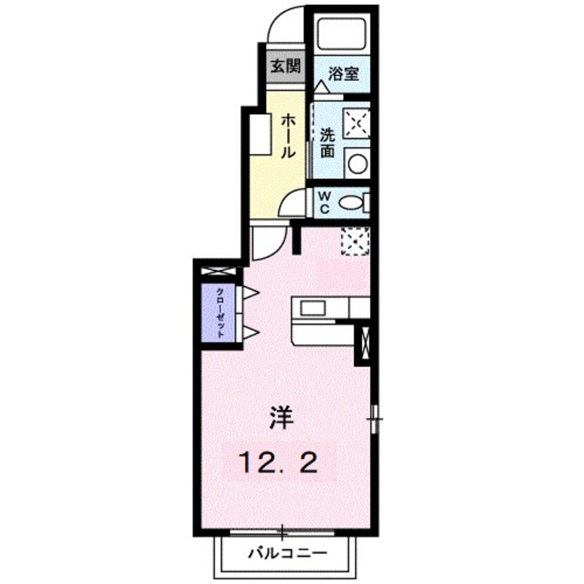 間取図 指宿枕崎線/谷山駅 バス8分白山北下車:停歩5分 1階 築14年