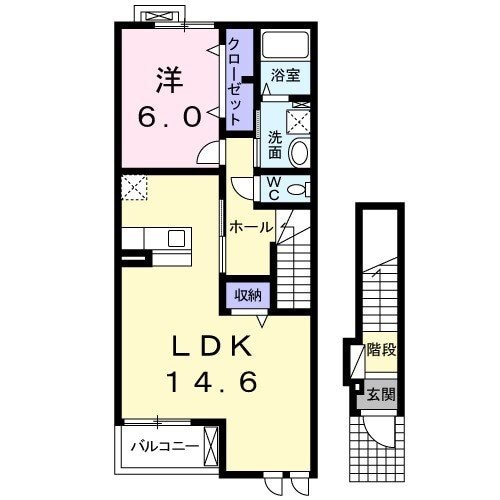 間取り図 鹿児島本線/広木駅 徒歩57分 2階 築8年