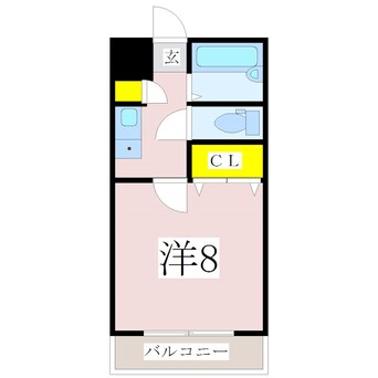間取図 指宿枕崎線/谷山駅 徒歩7分 4階 築36年