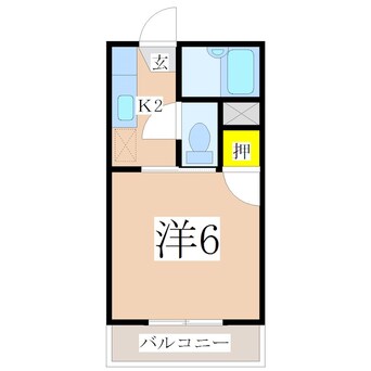 間取図 指宿枕崎線/谷山駅 徒歩9分 4階 築36年
