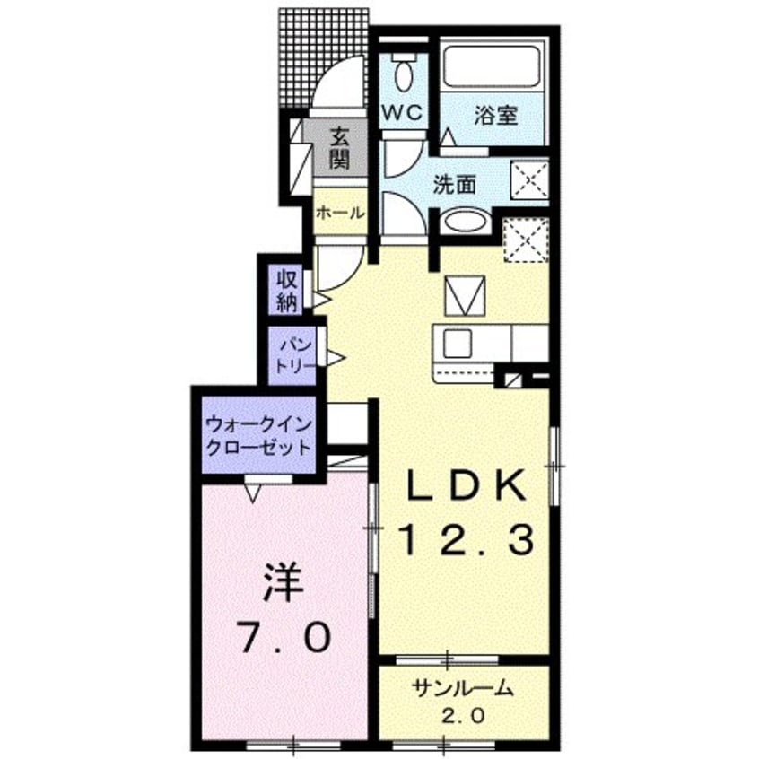 間取図 中山線/合庁前 1階 築3年