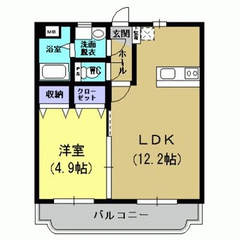 間取図 指宿枕崎線/五位野駅 徒歩12分 1階 築11年