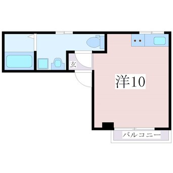 間取図 指宿枕崎線/谷山駅 徒歩12分 2階 築46年