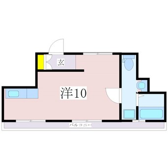 間取図 指宿枕崎線/谷山駅 徒歩12分 3階 築46年