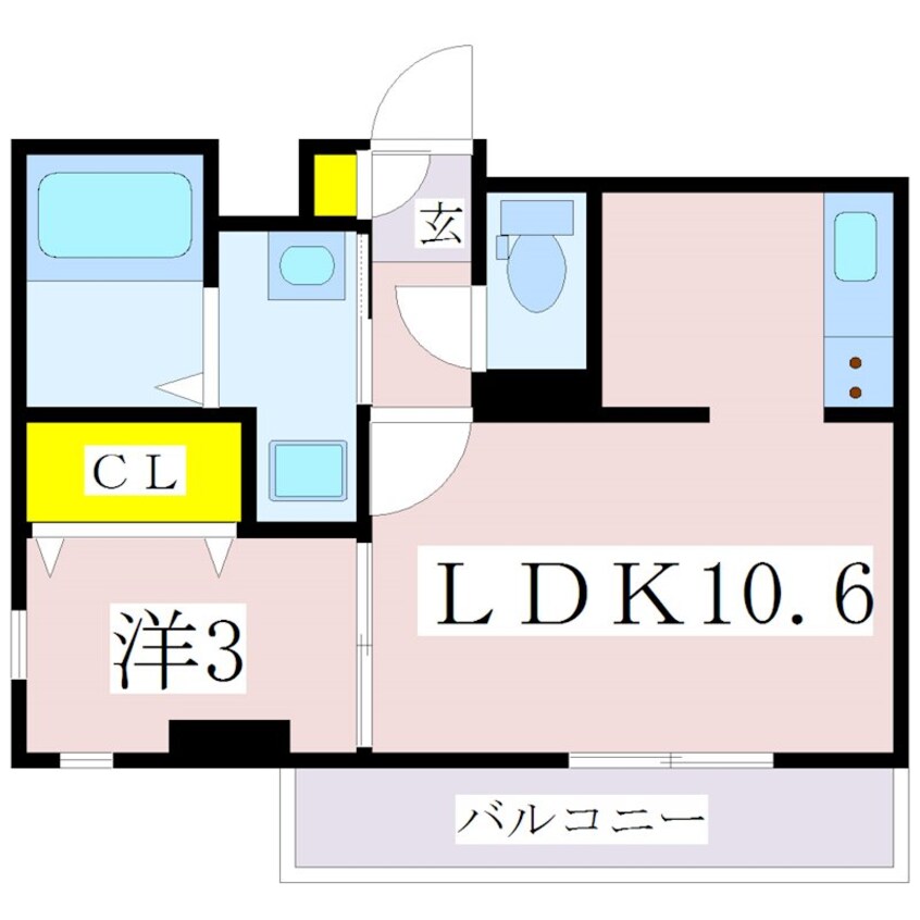 間取図 鹿児島市電１系統/谷山駅 徒歩3分 2階 築5年