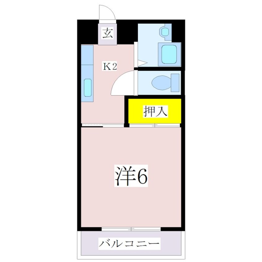 間取図 指宿枕崎線/宇宿駅 徒歩5分 3階 築37年