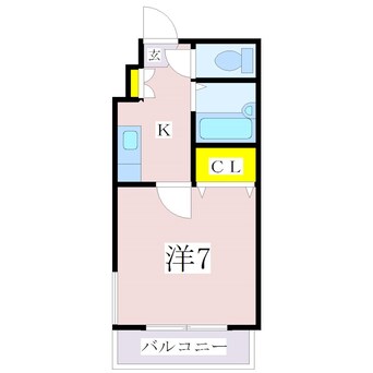 間取図 指宿枕崎線/谷山駅 徒歩15分 4階 築27年