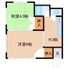 鹿児島市電１系統/谷山駅 徒歩7分 2階 築51年 2Kの間取り