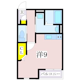 間取図 鹿児島市電１系統/谷山駅 徒歩3分 4階 築1年