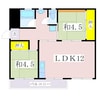 指宿枕崎線/谷山駅 徒歩12分 5階 築50年 2LDKの間取り
