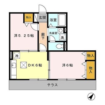 間取図 指宿枕崎線/谷山駅 徒歩9分 1階 築18年
