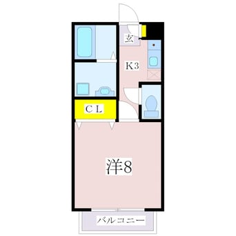 間取図 指宿枕崎線/坂之上駅 徒歩25分 1階 築18年