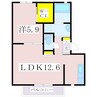 鹿児島本線/広木駅 徒歩29分 1階 築10年 1LDKの間取り