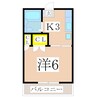 鹿児島市電２系統/中郡駅 徒歩3分 3階 築39年 1Kの間取り