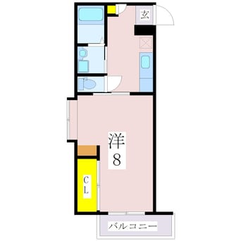 間取図 鹿児島市電１系統/騎射場駅 徒歩8分 3階 築8年