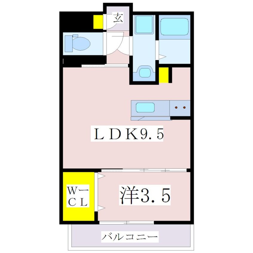 間取図 鹿児島市電２系統/工学部前駅 徒歩2分 5階 築7年